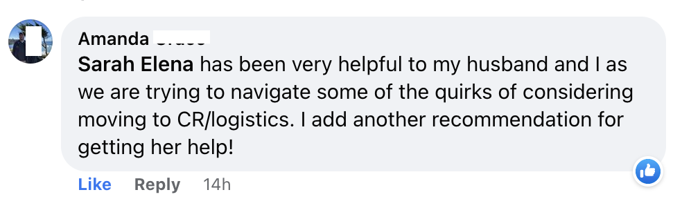 Client testimonial