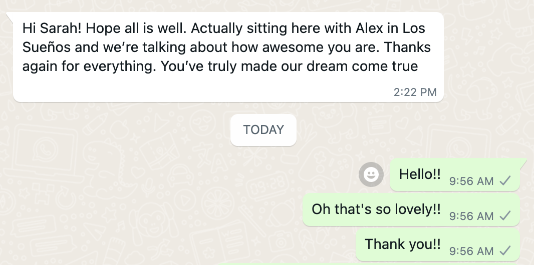 Client testimonial