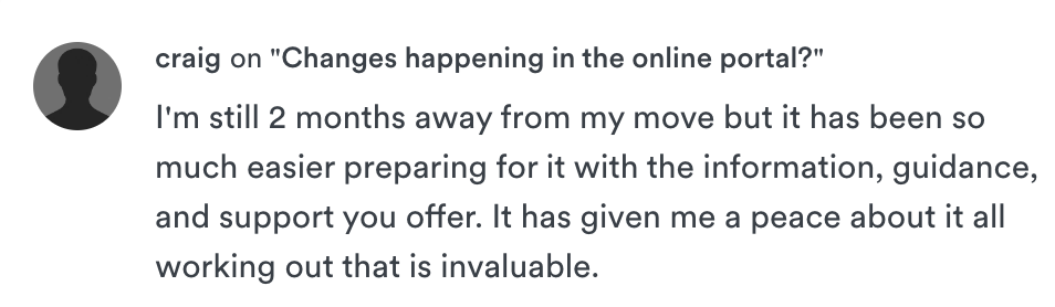 Client testimonial
